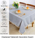 ShinyBeauty Premium Cotton Linen Tablecloth, 55"x55", Grey Solid with Handmade Tassel Trim, Elegant Farmhouse Decor