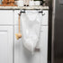 Sleek Black Metal Over-the-Door Trash Bag Holder for Home Organization