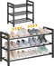 Detsuk 3-Tier Expandable Shoe Rack Adjustable Heavy-Duty Metal Shoe Organizer Shelf for