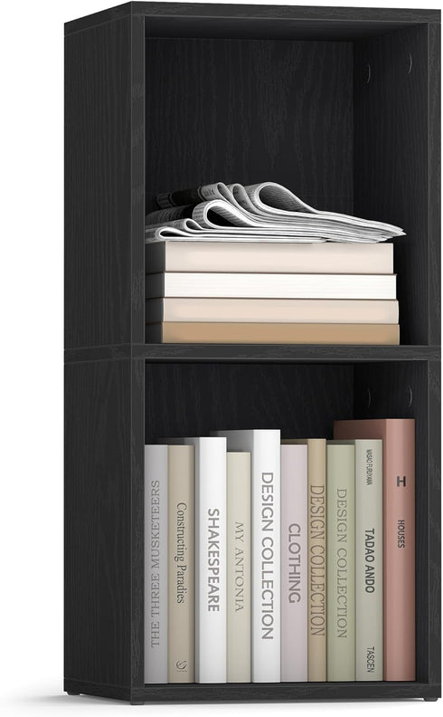 VASAGLE Custos Collection - Bookshelf, 2-Tier Bookcase, Book Shelf, Open Storage Shelf,