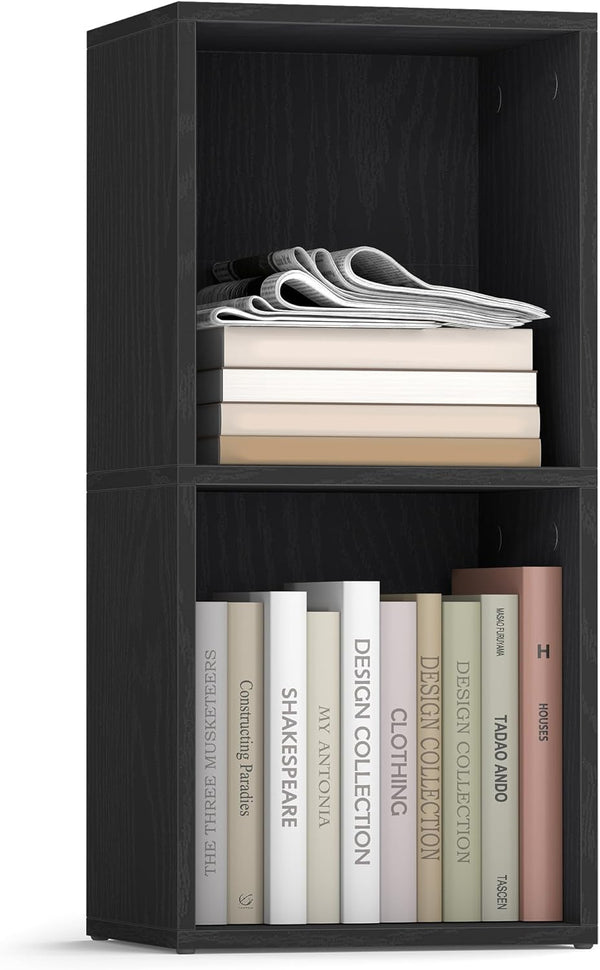 VASAGLE Custos Collection - Bookshelf, 2-Tier Bookcase, Book Shelf, Open Storage Shelf,
