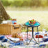12inch) LIFFY Patio Side Table, Small Round End Table, Metal Side Table Outdoor, Small Porch Table for Indoor Balcony