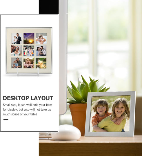 PRETYZOOM Photo Frame Stand Easel Plate Holder Plate Stands Metal Frame for Display Plate Holder Display Frame Holder Stand Photo Album White Picture Frame Ceramic Plate Iron