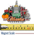 Atlanta City Magnet by Classic Magnets, 3D Rubber Vintage-Style Collectible Souvenirs Made in The USA, 4.2" x 3.2"