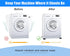 MyLifeUNIT EVA Anti-Vibration Washer Mat Protector, Shock Absorbing Pads for Washing Machine Dryer Treadmill (8 Pack)