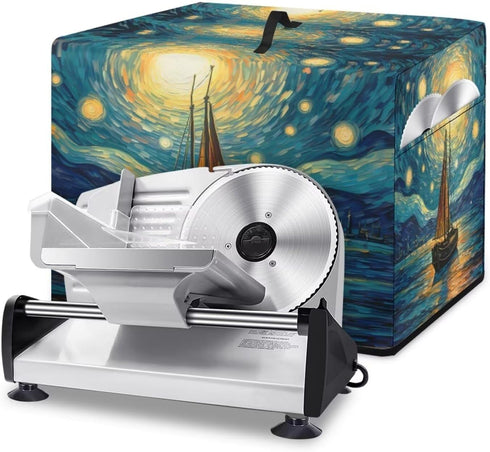 Starry Sky Meat Slicer Cover Blue Kitchen Appliance Covers For Home Meat Bags Dust Cover for Protect for Women Home Decor by ZUXONGSY