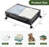 Under Bed Storage Containers Drawers -Under-bed cart on wheels with lining and dust cover,Clothes Shoes Organizer with Bags & Zippers, Clear Window & Solid Fabric,2 Pack (Black/S by YORKING