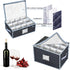 VERONLY China Dinnerware Storage Containers Set, Quilted Box Bins with Dividers for Cups, Plates, Stemware, Moving Set