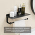 Hand Towel Holder for Bathroom -Paper Towel Holder Wall Mount - for Bathroom Black Paper Towel Holder with Shelf