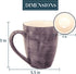 Mom Life is the Best Life Deep Purple Large 20 oz Ceramic Coffee Mug, Purple Tea Cup