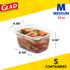 GladWare Soup & Salad Storage, Medium Rectangle, 24 Oz, 5 Count