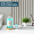 BTIFU Countertop 14oz/410ml Glass Mouthwash Dispenser for Bathroom Refillable Mouthwash Bottle with Stainless Steel