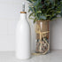 17 oz/500 ML Fox Run White Ceramic Oil Bottle, Olive Oil Dispenser With Pouring Spout and Cap