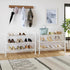 3-Tier Closet Metal Shoe Rack, Sturdy Floor-Mounted Storage Organizer for Entryway Garage Dorm Room, Easy Assembly