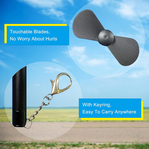Pocket Fan, GS Mini Portable Fan, Battery Replaceable Handheld Cooling Fan for Home Office Outdoor Travel
