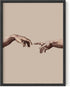 HAUS AND HUES The Creation of Adam Poster by Michaelangelo, Light Academia Aesthetic Room Decor, UNFRAMED 12x16 Beige