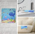 21x21 inch OTraki Baby Bath Mat for Tub Non Slip Cartoon Kids Bathtub Mat Ocean Pattern Kids Shower Mat Anti Slip