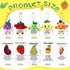 40 Sets Hotop Positive Stuffed Dancing Fruit Vegetable Plush Keychains Thank You Card Appreciation Gift Bulk