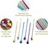 6 PCS Long Handle Spoon - 9 Inch Ice Tea Spoon, Ice Cream Spoon, Reusable Stainless Steel Straw Spoon