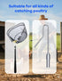 SHANWORN 16" 58.5" Retractable Poultry Chicken Catcher Net - Heavy-Duty Stainless Steel Extendable to Triangle Chicken