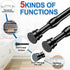 AIZESI Short Tension Curtain Rods, 3 Pcs Black, 28" to 38"