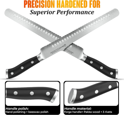ORVIX 15.6 Inch Bread Knife Extra Long Serrated Knife for Homemade Sourdough Bread Ultra Sharp Stainless Steel Full