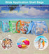 Hiflyer 2 Pack Seashell Mesh Bags with Zipper, Shell Bag for Sand Toys Mesh Bag for Toys, Beach Must Haves for Kids