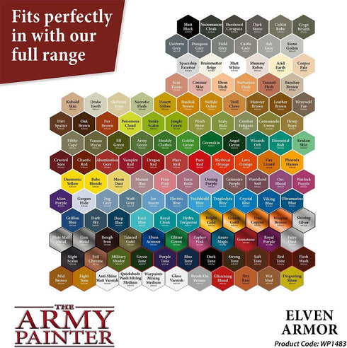 The Army Painter Elven Armour Warpaint - Acrylic Non-Toxic Heavily Pigmented Water Based Paint for Tabletop