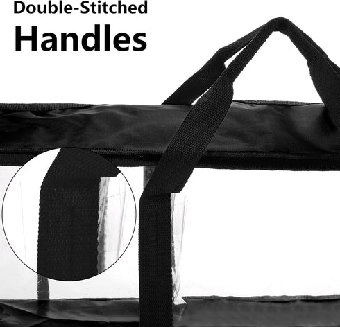 Fasmov 6 Pack DVD Storage Bags - Hold up to 240 DVDs, Water Resistant DVD Holder Case with Handles, Black