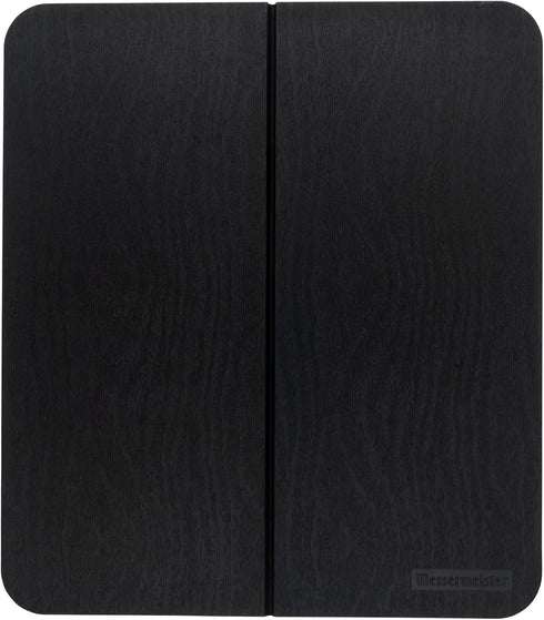 Messermeister Adventure Chef Folding Cutting Board, Black Faux Wood, Durable TPE, Compact & Portable, 10.75 x 9.5”