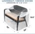 Storage Standard 2-Pack 58" 28" 52.5" Patio Loveseat Bench Cover - Reusable & Heavy-Duty Clear Plastic Outdoor Patio