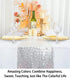 ShinyBeauty Silver Sequin Tassel Dresser Scarves or Table Runner, 12x72 Inch Elegant Wedding Event Decoration