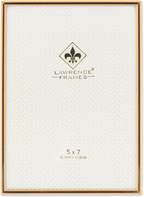 Lawrence Frames 5" W x 7" H Simply Gold Metal Picture Frame, 670057