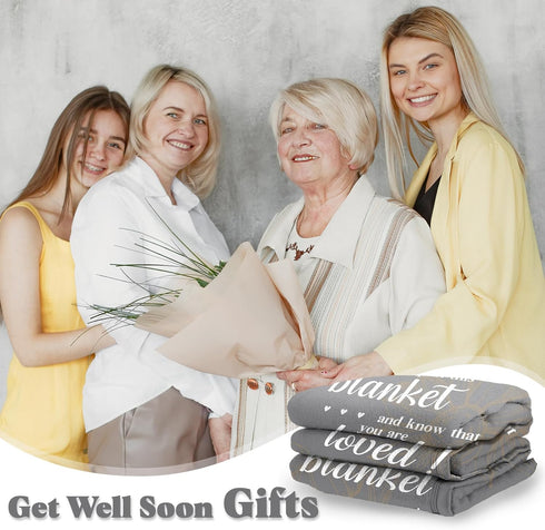 60"x50"(Grey) Get Well Soon Gifts, Inspirational Gifts for Her Him, Cancer Care Gifts for Women or Men, Encouragement