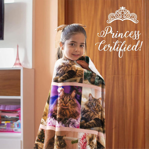 50x60) Ships Next Day, Custom Blanket with Picture - Printed in USA, Personalized Photo Blanket (Fleece