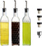 MDLUU Oil and Vinegar Dispenser Set, 17oz Clear Glass Olive Oil Bottles, Kitchen