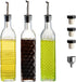 MDLUU Oil and Vinegar Dispenser Set, 17oz Clear Glass Olive Oil Bottles, Kitchen