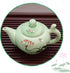 DELIFUR Celadon Handcrafted Porcelain Tea Set, Lotus Theme Tea Pot, Covered Teacup from China