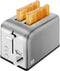 HealSmart 2 Slice Stainless Steel Toaster, Extra Wide Slot, Removable Crumb Tray, Retro Compact Oven, Silver