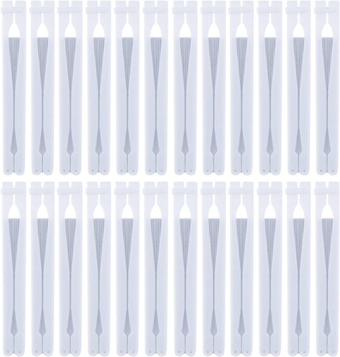 Pangda 24 Pack Folding Round Paper Fans with Plastic Handle for Wedding Favor Party Bag Filler
