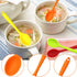 4 Pieces Silicone Mixing Spoon Set, Heat Resistant Basting Spoon, Non-stick Spoon 8.2" for Mixing, Baking, Serving
