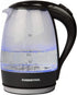 Stainless Steel Electric Water Kettle, 1.7 Liter Fast Heating with Auto Shut-Off, Cordless, Black