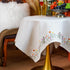 Country (43 43 Inch, ARTABLE Lace Tablecloth - Linen Color Embroidery Farm Elegant Coffee & Dining Tablecloth x