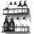 YASONIC Shower Caddy Adhesive, Rustproof Shower Shelves for Inside Shower, Large Capacity