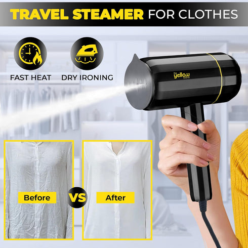 Travel Steamer for Clothes, Handheld Portable Garment Steamer, Mini Steam Iron for Fast Wrinkle Removal
