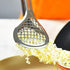L/V Stainless Steel Kitchen Tongs, Adjustable Range Cooking Tongs for Salad, Barbecue, and Toast, Multifunction Locking