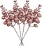 36Pcs Rose Gold Christmas Glitter Berries Stems, 7.5 Inch Artificial Christmas Picks,