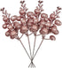 36Pcs Rose Gold Christmas Glitter Berries Stems, 7.5 Inch Artificial Christmas Picks,