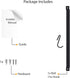 Wallniture Casto 30" Gourmet Kitchen Rail with 15 S Hooks for Hanging Utensils and Cookware, Frosty Black