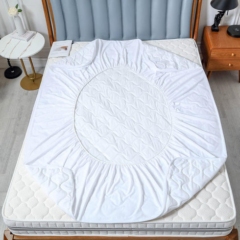 Waterproof Quilted RV Bunk Mattress Protector Pad for 30 x 75 Narrow Twin Camper Bed, Padded Cot Size Cover